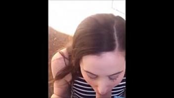 Real amateur teen outside bj outdoors blowjob