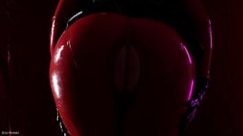 Sexy milf arya grander with hot natural boobs wearing latex hallooween costume teasing